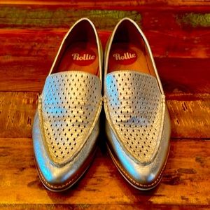 Rollie silver loafers size 39